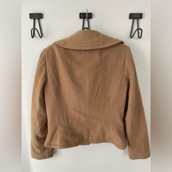 Harve Benard, size 10, camel color wool cashmere nylon blend wide lapel jacket - Picture 5 of 9